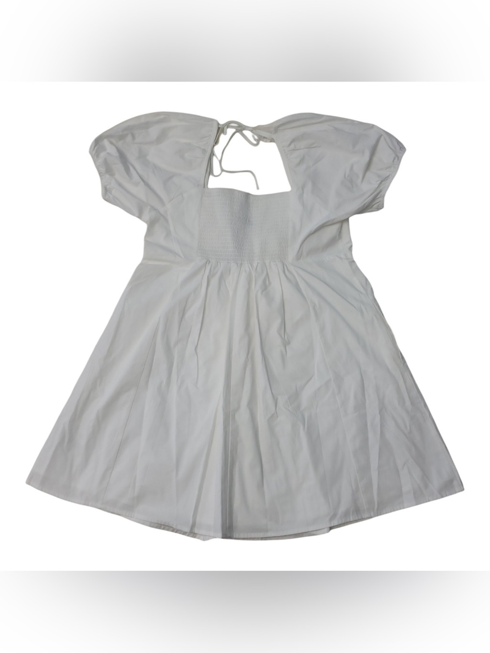 NWT Draper James Magnolia White Puff Sleeve Dress XL Cotton Square Neck⁠